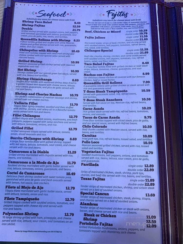 Verde Valle Mexican Reastaurant - Morrison, TN menu_pic