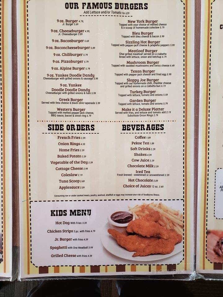 Sunny Side Inn - Celina, OH menu_pic