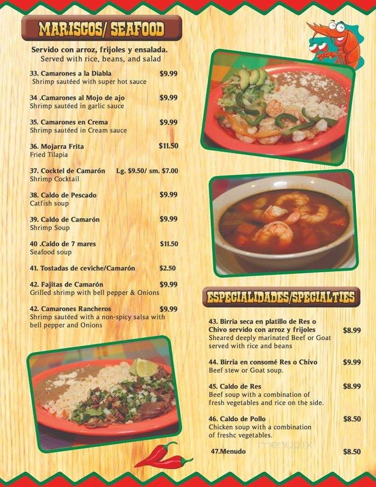 Mi Rancherita - South Sioux City, NE menu_pic