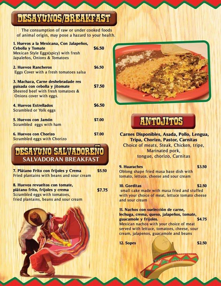 Mi Rancherita - South Sioux City, NE menu_pic