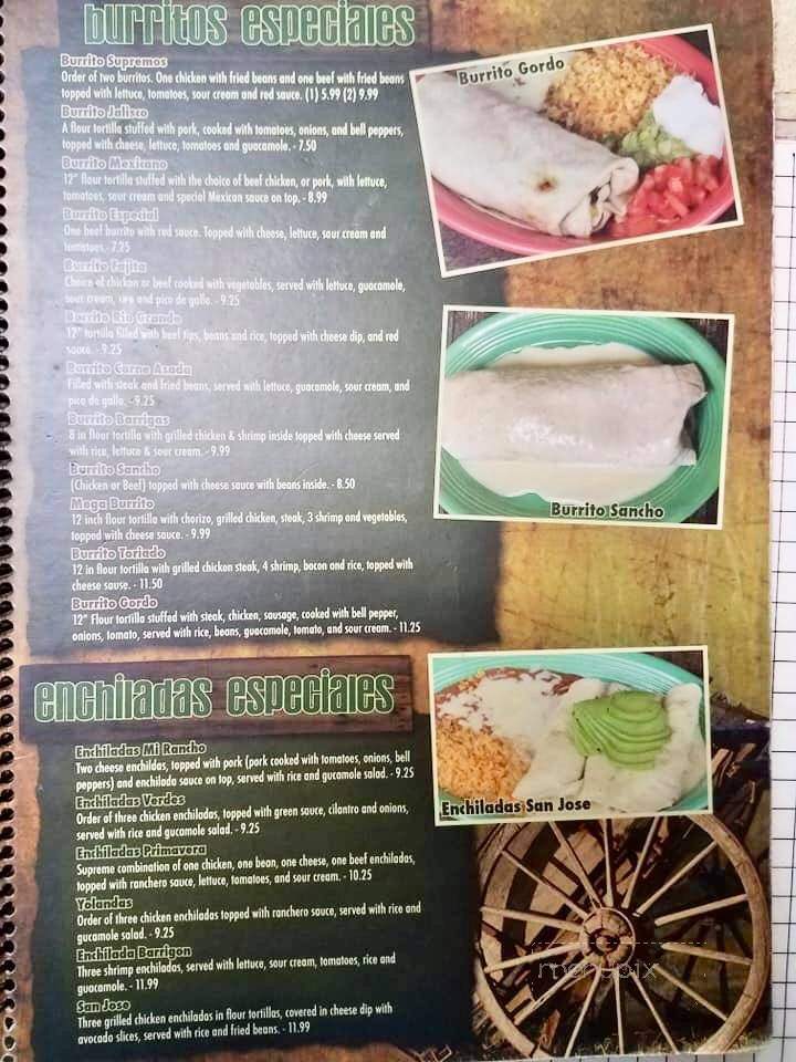Senor Barrigas - Savannah, MO menu_pic