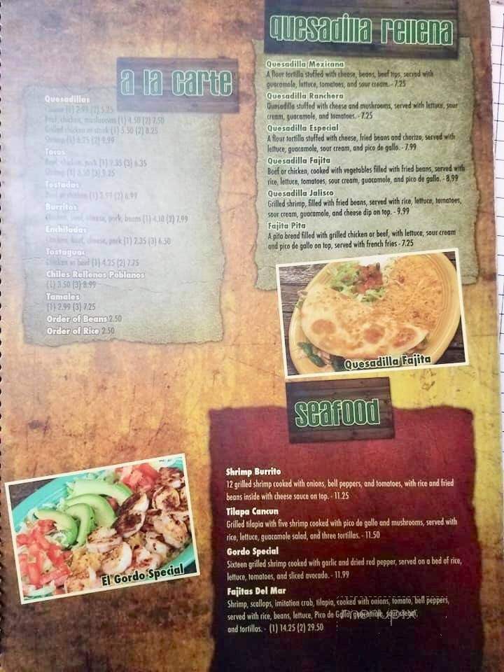Senor Barrigas - Savannah, MO menu_pic