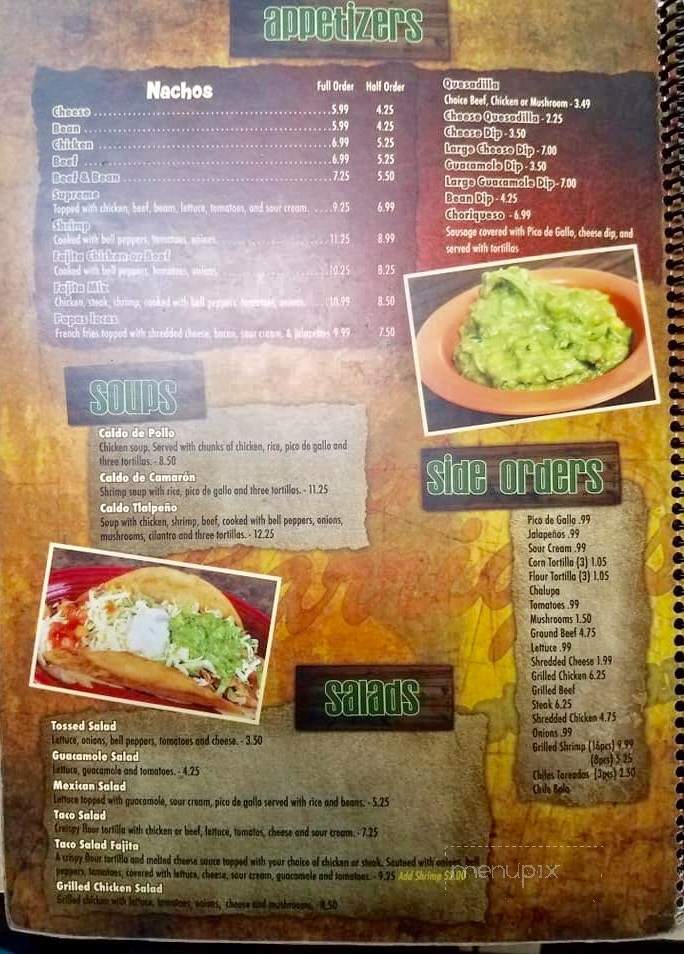 Senor Barrigas - Savannah, MO menu_pic