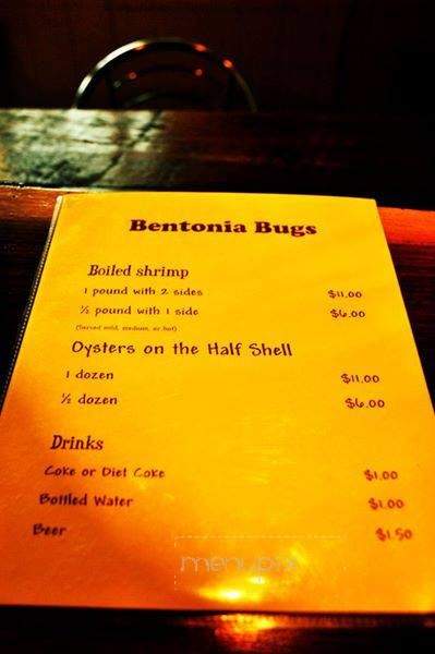 Bentonia Bugs - Bentonia, MS menu_pic