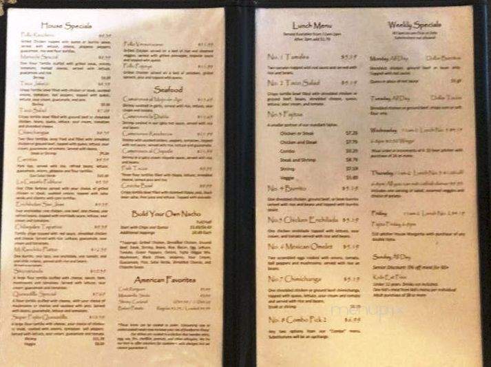 El Ranchito Mexican Restaurant - New Haven, MO menu_pic
