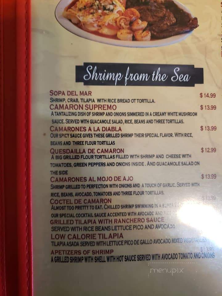 El Toreo - Taylorsville, IN menu_pic