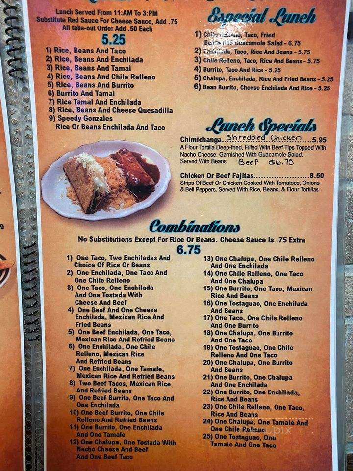 La Sierra Mexican Restaurant - Andersonville, TN menu_pic