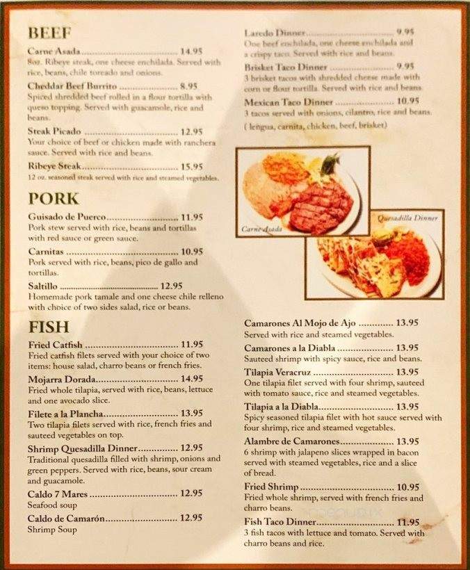Las Rocas Mexican Cocina - Princeton, TX menu_pic