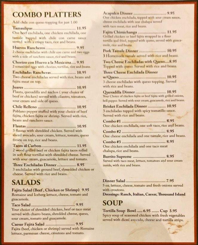 Las Rocas Mexican Cocina - Princeton, TX menu_pic