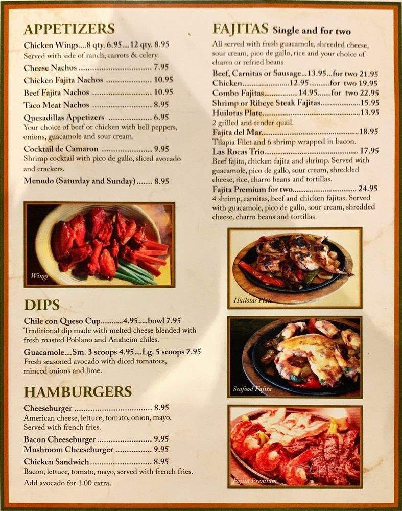 Las Rocas Mexican Cocina - Princeton, TX menu_pic