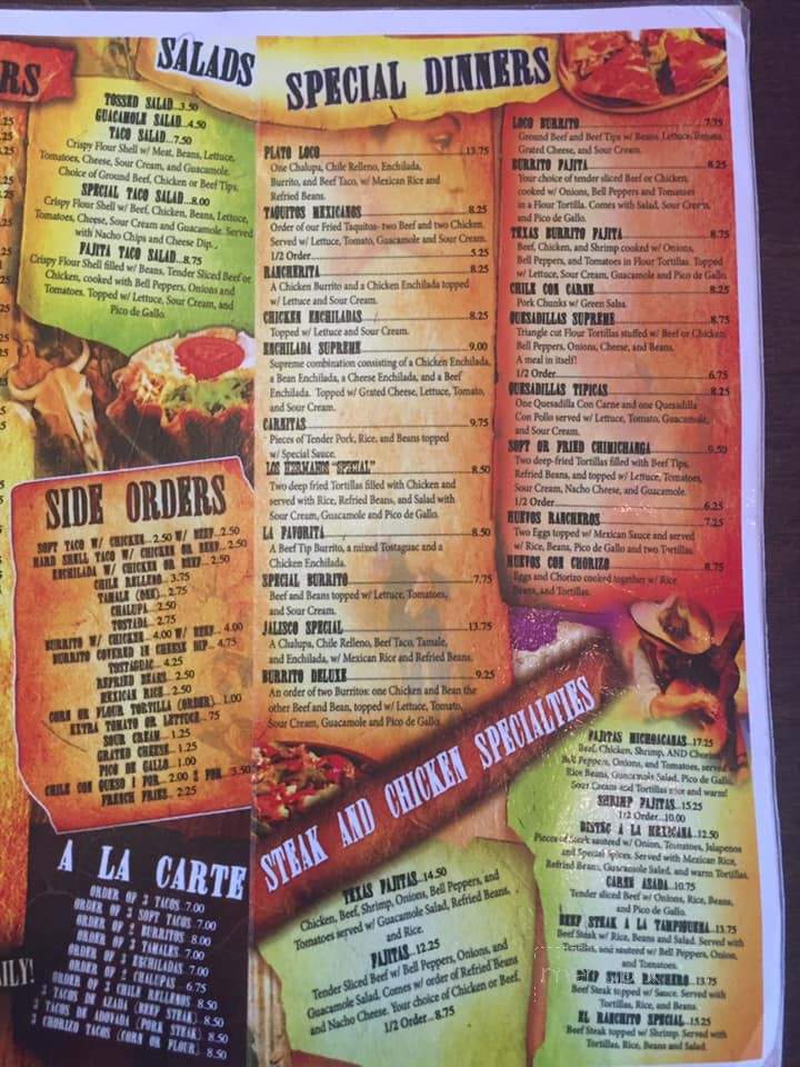 Los Hermanos - Buffalo, MO menu_pic