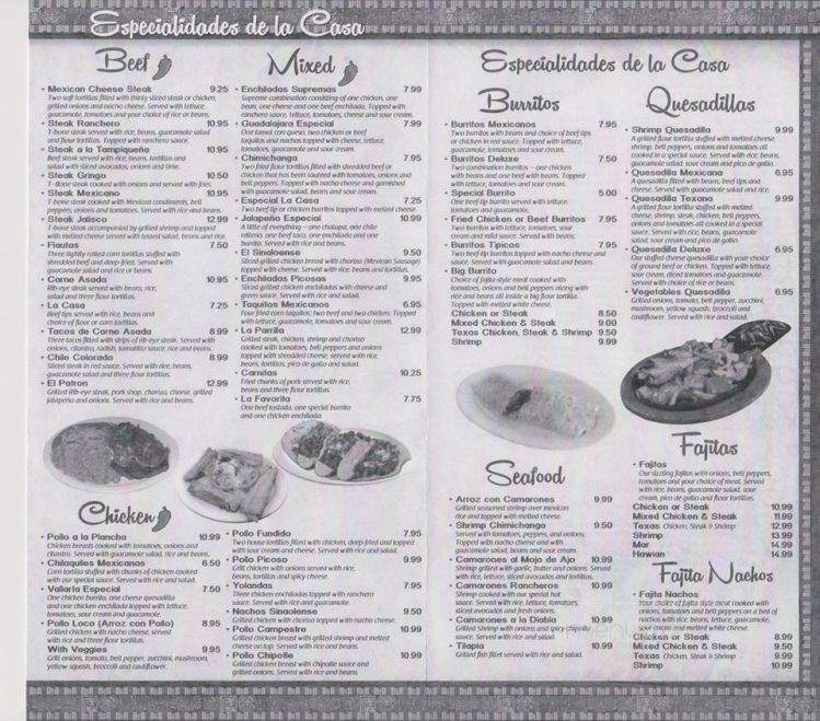 Los Jalapenos Mexican Restaurant - Blountville, TN menu_pic