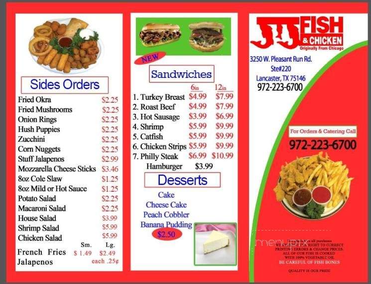 Menu Of JJ Fish Chicken In Lancaster TX 75146 menu-of-jj-fish-chicken-in-lancaster-tx-75146