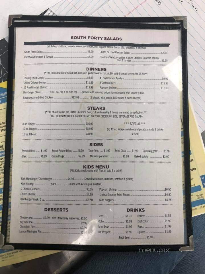 South Forty - Repton, AL menu_pic