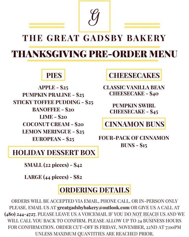 The Great Gadsby Bakery - Gilbert, AZ