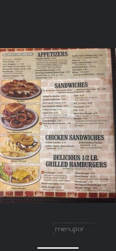 Kroakerheads - Anderson, IN menu_pic