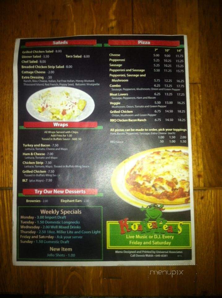 Kroakerheads - Anderson, IN menu_pic