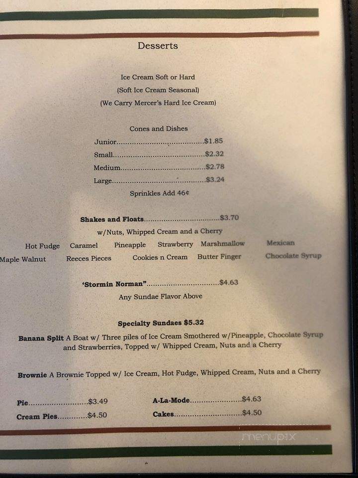 Josh's Riverside Restaurant - Croghan, NY menu_pic