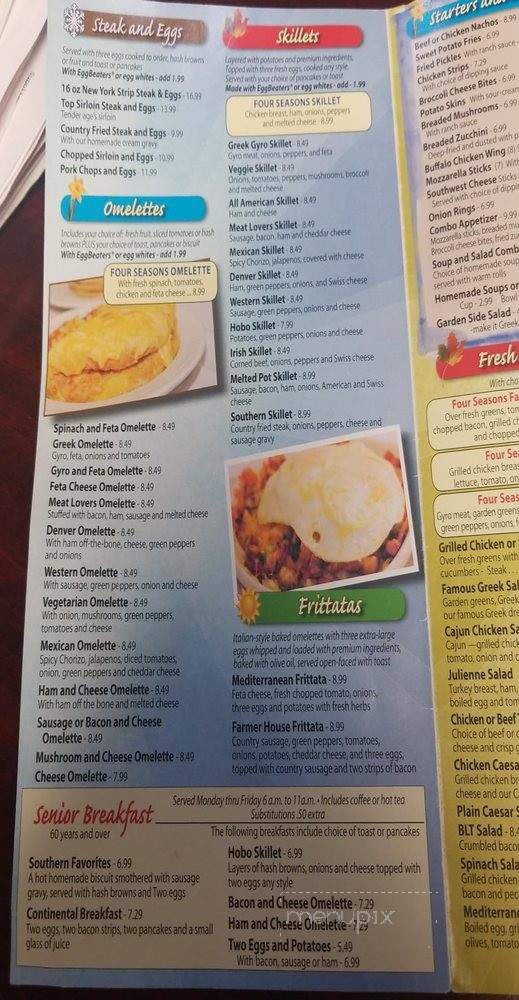 Four Seasons - Montpelier, OH menu_pic
