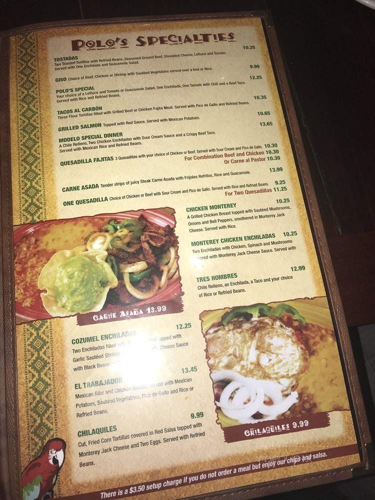 Polo's Mexican Restaurant - Ada, OK menu_pic