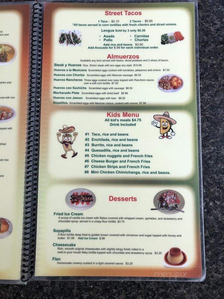 El Amigo Feliz - Hazen, AR menu_pic