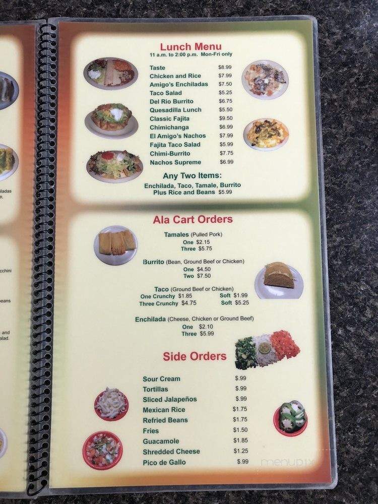 El Amigo Feliz - Hazen, AR menu_pic