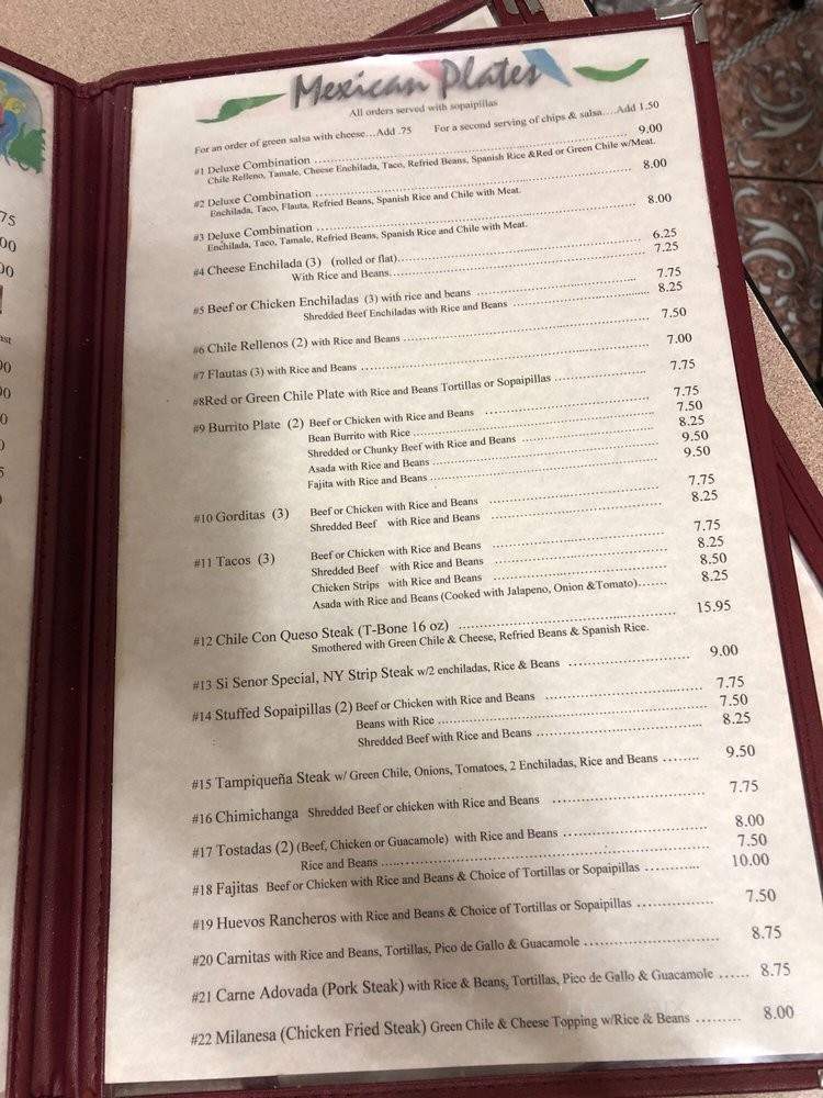 Si Senor - Deming, NM menu_pic