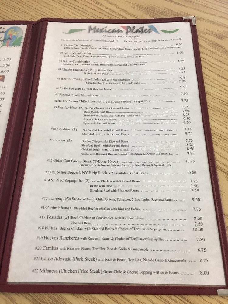 Si Senor - Deming, NM menu_pic