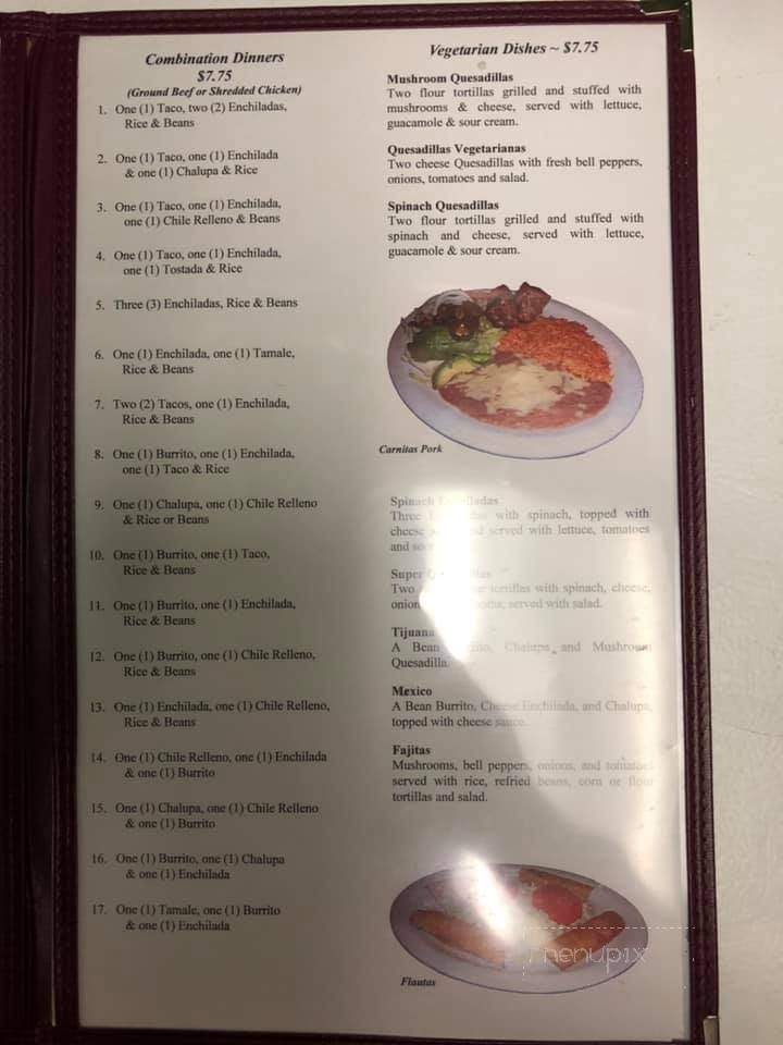 Las Margaritas - Crossville, TN menu_pic