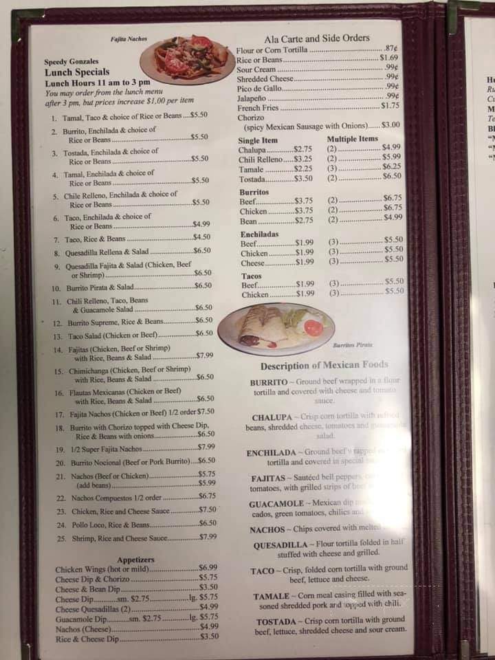 Las Margaritas - Crossville, TN menu_pic