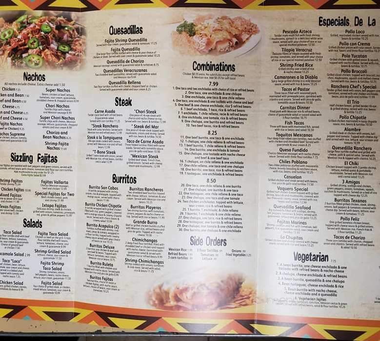 El Ranchero Mexican Restaurant - Emporia, VA menu_pic