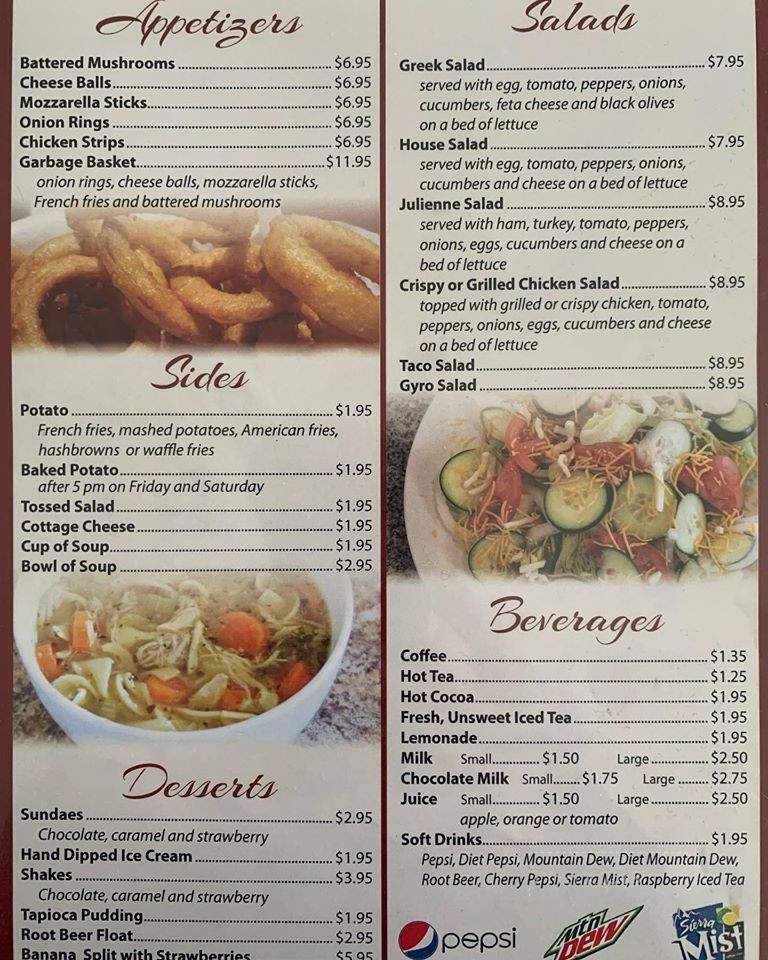 Red Roof Diner - Peosta, IA menu_pic