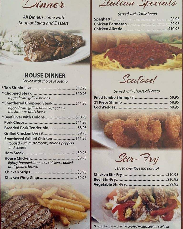 Red Roof Diner - Peosta, IA menu_pic
