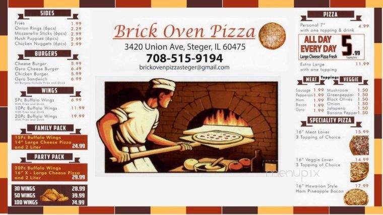 Brick Oven Pizza & Scoops N' Cones - Steger, IL