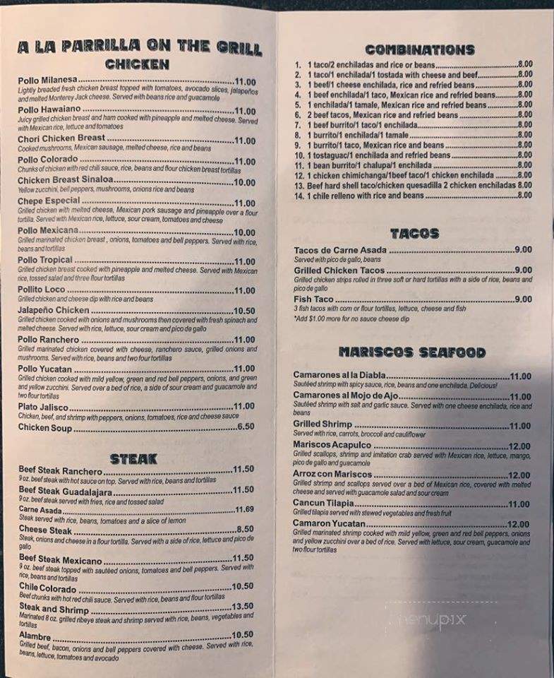 Mi Mexico Cafe - Hannibal, MO menu_pic