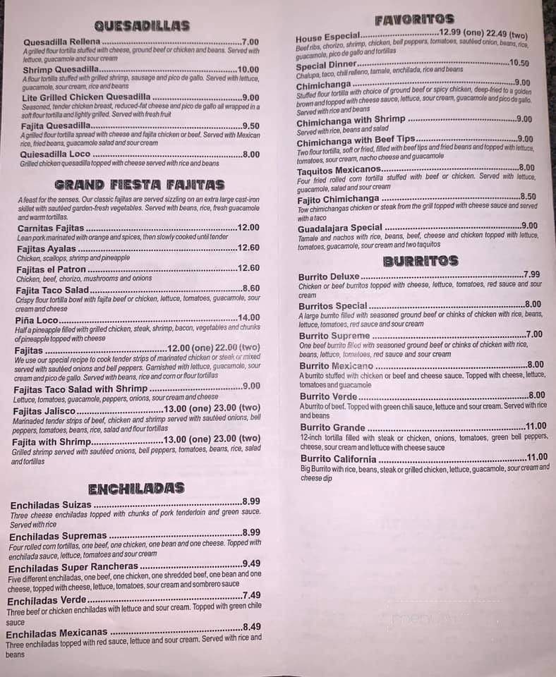 Mi Mexico Cafe - Hannibal, MO menu_pic
