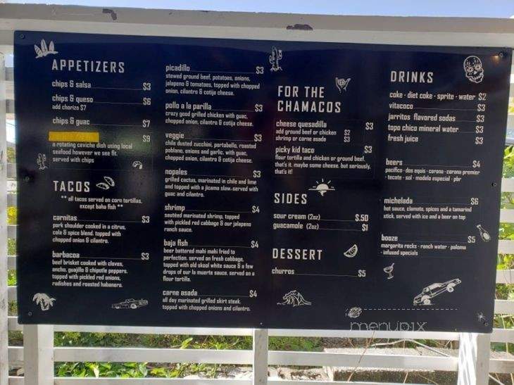 Chamacos Tacos & Surf - Tybee Island, GA menu_pic