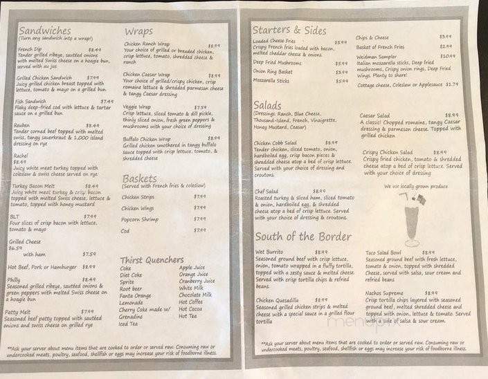 Weidman Family Diner - Weidman, MI menu_pic