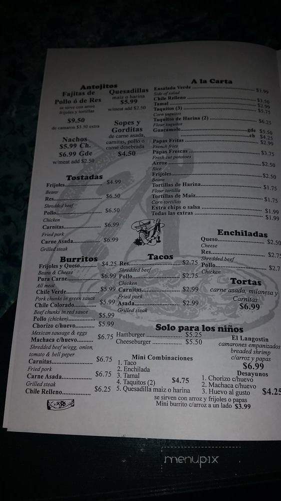 La Indiana Restaurant - La Puente, CA menu_pic