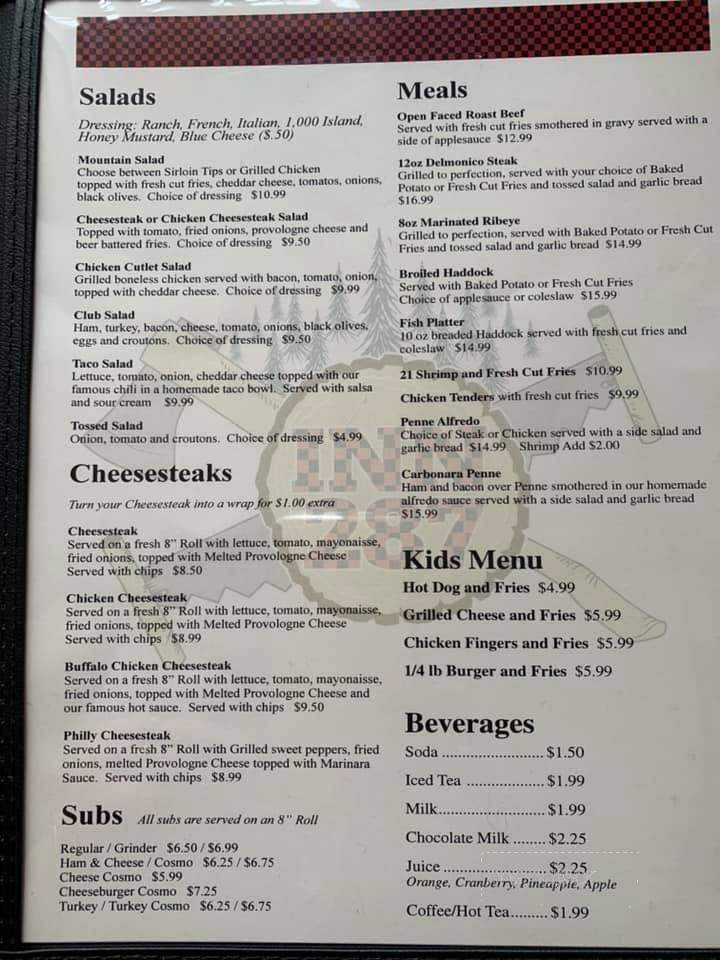 Inn 287 - Morris, PA menu_pic