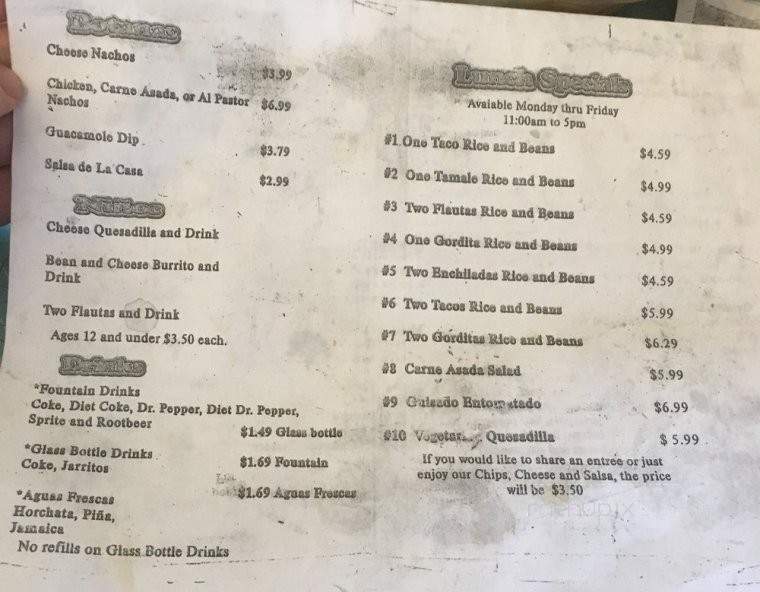 Don Ciro's - Shawnee, OK menu_pic