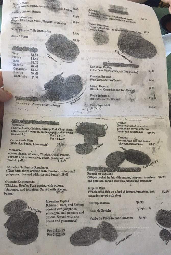Don Ciro's - Shawnee, OK menu_pic