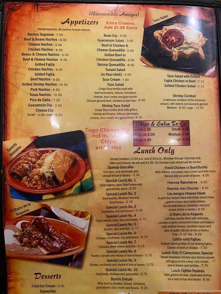 El Titanic - Belton, SC menu_pic