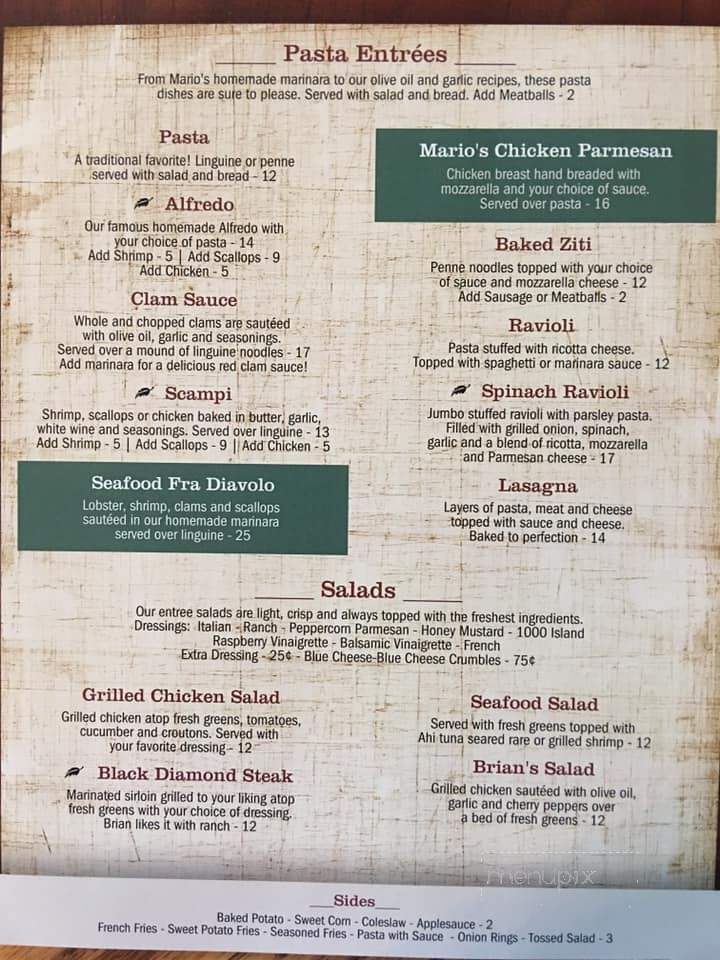 Main Street Bar & Grill - Mocanaqua, PA menu_pic