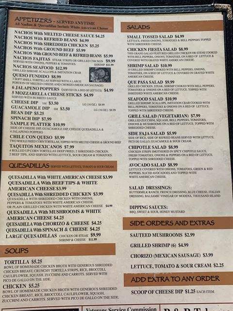 Que Pasa Carrollton - Carrollton, OH menu_pic