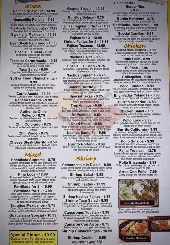 El Rancho Grande - Scott Depot, WV menu_pic