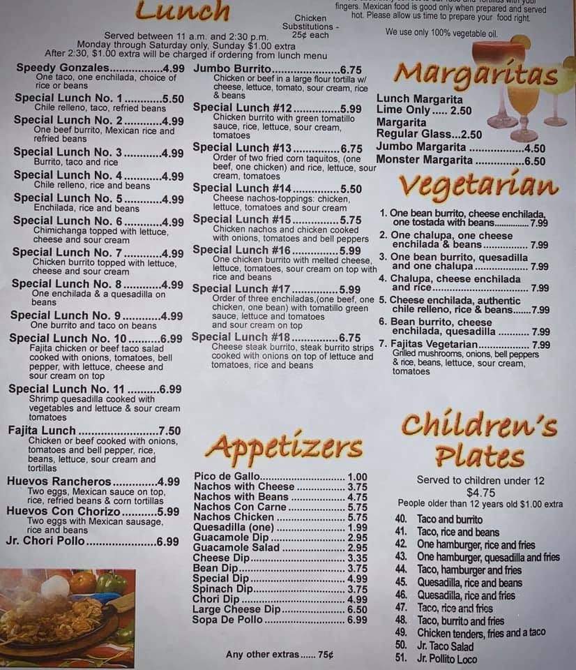 El Rancho Grande - Scott Depot, WV menu_pic