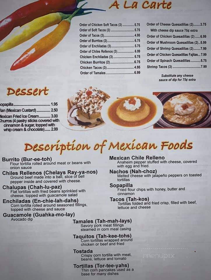El Rancho Grande - Scott Depot, WV menu_pic