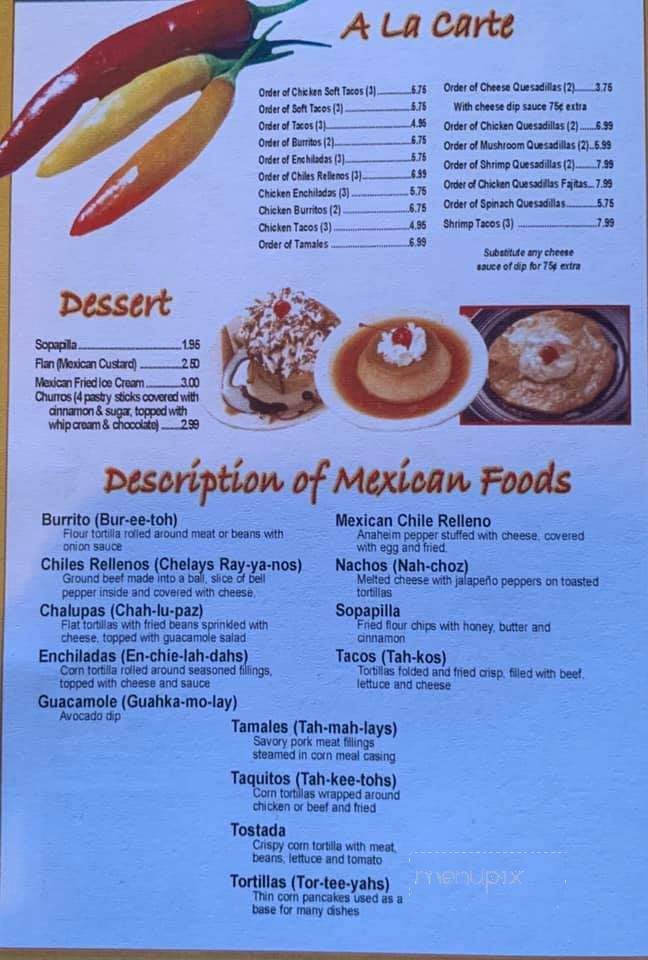 El Rancho Grande - Scott Depot, WV menu_pic