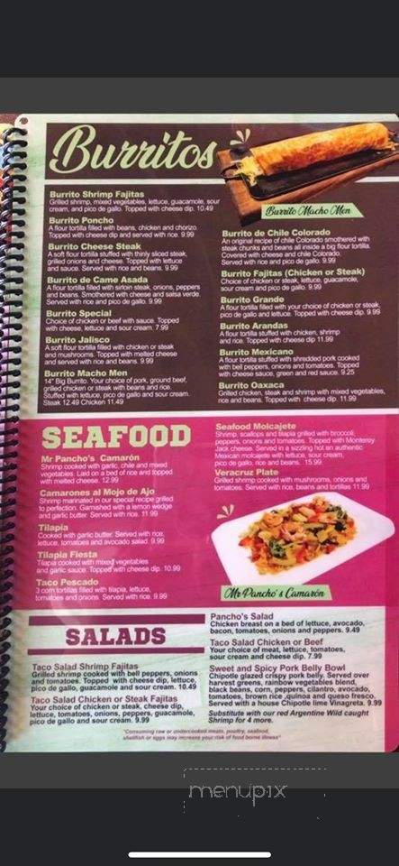 Mr. Pancho's - East Alton, IL menu_pic